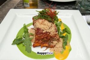 Vegan lasagne at La Mano Verde in Berlin