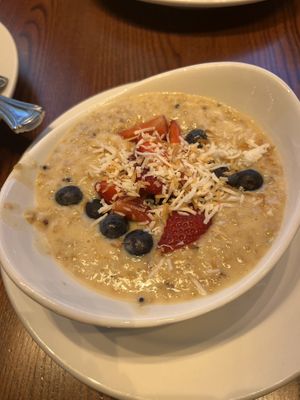 Vegan oatmeal with quinoa and berries   at Miss Shirley's in Baltimore
