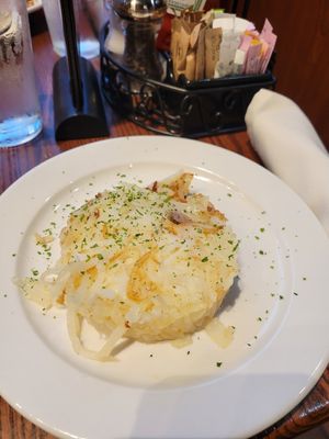 Less than crispy hashbrowns but came out nice and hot at Miss Shirley's in Baltimore