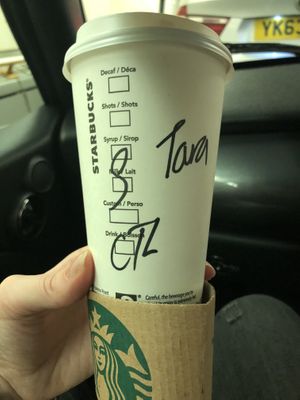 My fav chai tea latte with soya milk 💚 at Starbucks in Folkestone