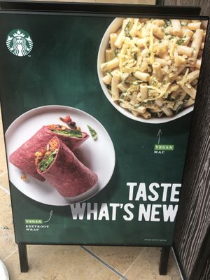New vegan options  at Starbucks in Folkestone