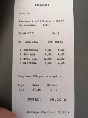 Precios muy razonables. Atención a la bebida. No extra por la terraza. at Dragon Lab in Murcia