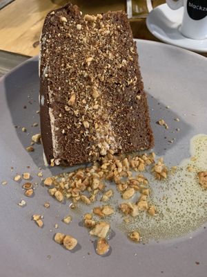 Peanut butter and chocolate cake  at Dragon Lab in Murcia