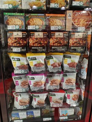 Vegan frozen meals and meat analogues at Whole Foods Market in El Paso