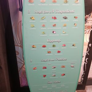 Menu at I Love Poké in Milan