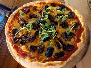 Mushroom pizza at BrewDog in Carlisle