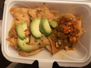 Vegan Chilaquiles at Little Frida's Taco Shop in Northfield