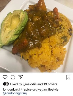 Vegan plate  at London Nights in Belleville