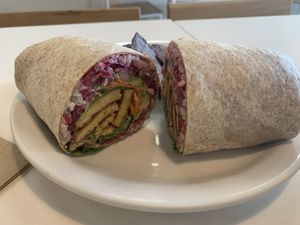 Avocado tempeh wrap…soooooo good!  at Slice of Life in Sebastopol