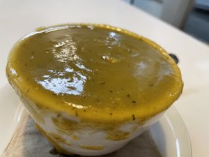 Split pea soup  at Slice of Life in Sebastopol