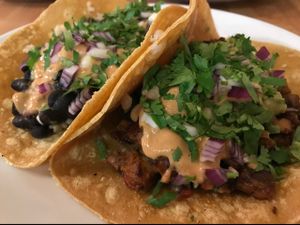 street tacos. I like the rice and bean better than the tempeh  at Slice of Life in Sebastopol