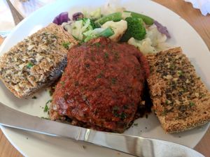 vegan lasagna - so good! at Slice of Life in Sebastopol