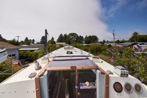 Companionway at Vegan Vessel SV Breta in Harbor