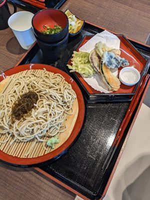 Cold soba and tempura at OKA - Don Buri Nantoya - T4F in Naha