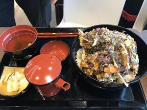 Vegetable tempura vegan! at OKA - Don Buri Nantoya - T4F in Naha