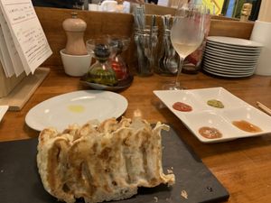 Vegan gyoza 12 piece at Champagne & Gyoza Bar - TOKYO EBISU in Tokyo