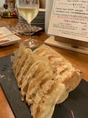 Add the truffle oil!  at Champagne & Gyoza Bar - TOKYO EBISU in Tokyo