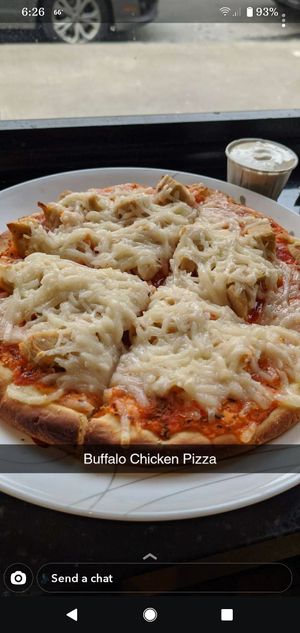 Buffalo Chicken pizza at Eden Vegan Cafe in Scranton