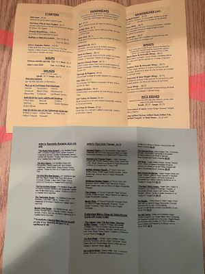 Menu at Eden Vegan Cafe in Scranton