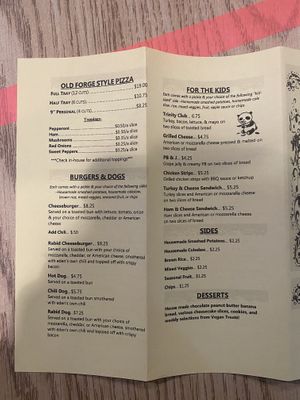 Menu at Eden Vegan Cafe in Scranton