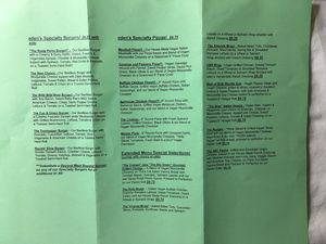 Menu3 at Eden Vegan Cafe in Scranton