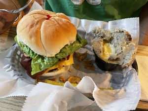 Wild wild west burger at Eden Vegan Cafe in Scranton