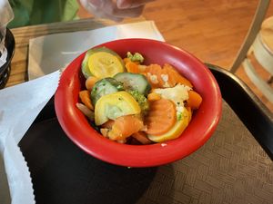 Mixed veggies at Eden Vegan Cafe in Scranton