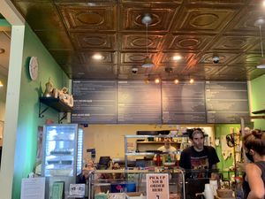 Front counter. Dine in or to go  at Eden Vegan Cafe in Scranton