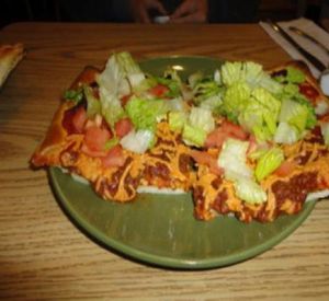 Taco pizza at Eden Vegan Cafe in Scranton