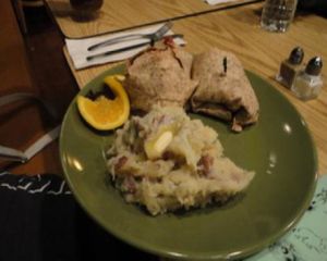 Black bean and avocado wrap at Eden Vegan Cafe in Scranton