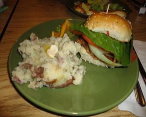 Elvis burger at Eden Vegan Cafe in Scranton