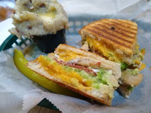 The inside of the ABC panini. at Eden Vegan Cafe in Scranton