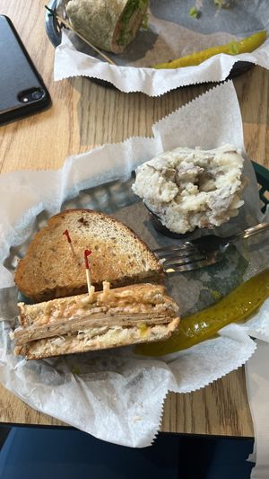 Reuben with smashed potatoes and CBR wrap  at Eden Vegan Cafe in Scranton
