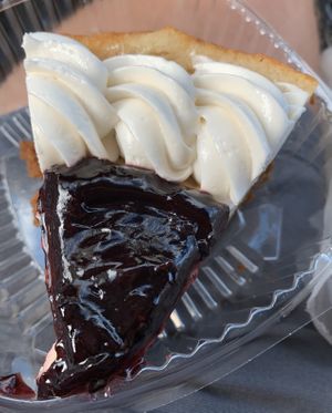 Blackberry ‘cheesecake’  at Eden Vegan Cafe in Scranton