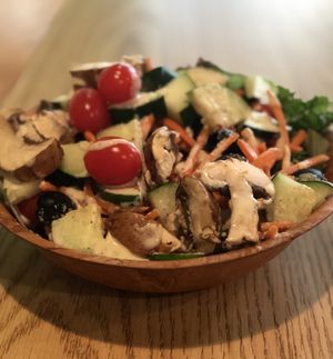 Delicious salad with my own topping I chose and house made ranch dressing!  at Eden Vegan Cafe in Scranton