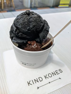 Charcoal Vanilla and Keto Chocolate at Kind Kones - Forum in Central Singapore