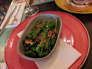 Broccoli with garlic and chilli at Lounges - Sorbo Lounge in Chesterfield