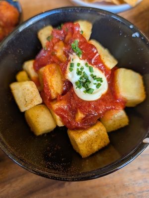 Patatas bravas - tapas at Lounges - Sorbo Lounge in Chesterfield