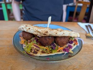 Vegan falafel folded flatbread at Lounges - Sorbo Lounge in Chesterfield