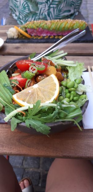 Vegan bowl and vegan sushi. at Miss Hong in Regensburg