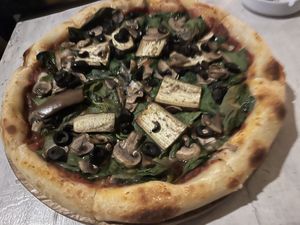 Fungi pizza  at Amami Garden in Ungasan