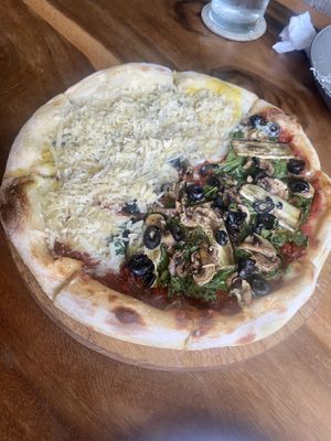 4 cheese and 4 something pizza (can’t remember the name)  at Amami Garden in Ungasan