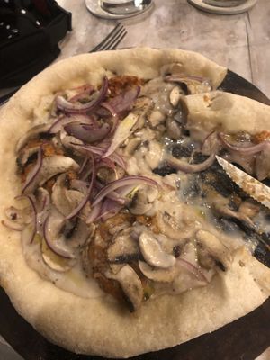 Cheese on the pizza was pretty watery. at Amami Garden in Ungasan