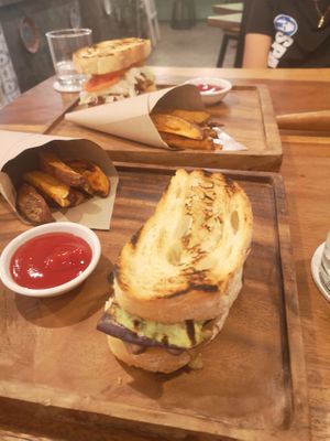 Good panini with fries at Amami Garden in Ungasan
