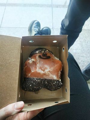 Look at this cute mr Bulbous #Veganuary at boldú in Barcelona