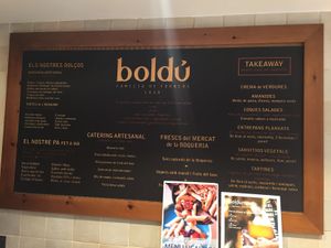 Menu  at boldú in Barcelona