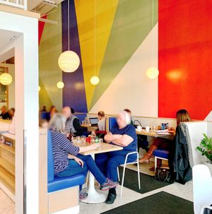 Bright and colourful dining area at Pure Kitchen - Kanata in Ottawa