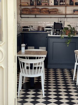 Inside the café  at The Flour Pot Bakery in Brighton