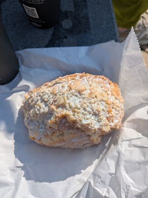 super tasty coconut pain au chocolat at The Flour Pot Bakery in Brighton