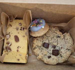 Pumpkin cheesecake was good; cookie too grainy; bundt cake was dense  at Happy Bellies Bake Shop in Appleton